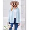 Zeagoo Button Down Shirt Women Long Sleeve Blouses Casual Tops Work Outfits(C-blue-stain Shield)
