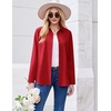 Zeagoo Button Down Shirt Women Long Sleeve Blouses Casual Tops Work Outfits(C-red-stain Shield)