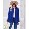 Zeagoo Button Down Shirt Women Long Sleeve Blouses Casual Tops Work Outfits(C-royal Blue-stain Shield)