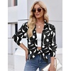 Zeagoo Button Down Shirt Women Long Sleeve Blouses Casual Tops Work Outfits(D-black Printed)
