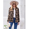 Zeagoo Button Down Shirt Women Long Sleeve Blouses Casual Tops Work Outfits(Geometric)