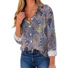 Zeagoo Button Down Shirt Women Long Sleeve Blouses Casual Tops Work Outfits(Paisley Printed)