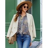 Zeagoo Button Down Shirt Women Long Sleeve Blouses Casual Tops Work Outfits(Paisley Printed)
