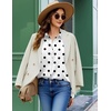 Zeagoo Button Down Shirt Women Long Sleeve Blouses Casual Tops Work Outfits(Polka Dots)