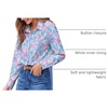 Zeagoo Button Down Shirts for Women Dressy Printed Long Sleeve Blouse(Cx183)