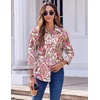 Zeagoo Button Down Shirts for Women Dressy Printed Long Sleeve Blouse(Cx244)