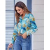 Zeagoo Button Down Shirts for Women Dressy Printed Long Sleeve Blouse(Cx274)