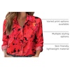 Zeagoo Button Down Shirts for Women Dressy Printed Long Sleeve Blouse(Dh698)
