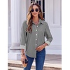 Zeagoo Button Down Shirts for Women Dressy Printed Long Sleeve Blouse(Houndstooth)