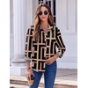 Zeagoo Button Down Shirts for Women Dressy Printed Long Sleeve Blouse(Jh308)