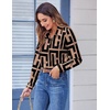 Zeagoo Button Down Shirts for Women Dressy Printed Long Sleeve Blouse(Jh308)