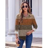 Zeagoo Button Down Shirts for Women Dressy Printed Long Sleeve Blouse(Jh398)