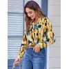 Zeagoo Button Down Shirts for Women Dressy Printed Long Sleeve Blouse(Multicolor 579)