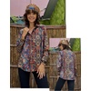 Zeagoo Button Down Shirts for Women Dressy Printed Long Sleeve Blouse(Mz721)