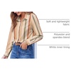 Zeagoo Button Down Shirts for Women Dressy Printed Long Sleeve Blouse(Stripe Multicolor)
