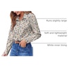 Zeagoo Button Down Shirts for Women Dressy Printed Long Sleeve Blouse(Xh216)