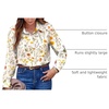 Zeagoo Button Down Shirts for Women Dressy Printed Long Sleeve Blouse(Xh403)