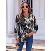 Zeagoo Button Down Shirts for Women Dressy Printed Long Sleeve Blouse(Zr220)