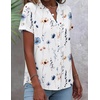 Zeagoo Button Down Shirts for Women Short Sleeve Tops V Neck Collar Blouses Business Casual Outfits(Bf290)