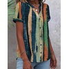 Zeagoo Button Down Shirts for Women Short Sleeve Tops V Neck Collar Blouses Business Casual Outfits(Cx289)