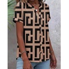 Zeagoo Button Down Shirts for Women Short Sleeve Tops V Neck Collar Blouses Business Casual Outfits(Jh308)