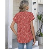 Zeagoo Button Down Shirts for Women Short Sleeve Tops V Neck Collar Blouses Business Casual Outfits(Jh590)