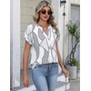 Zeagoo Button Down Shirts for Women Short Sleeve Tops V Neck Collar Blouses Business Casual Outfits(Jh611)