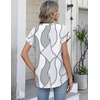 Zeagoo Button Down Shirts for Women Short Sleeve Tops V Neck Collar Blouses Business Casual Outfits(Jh611)