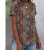 Zeagoo Button Down Shirts for Women Short Sleeve Tops V Neck Collar Blouses Business Casual Outfits(Mz721)