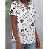 Zeagoo Button Down Shirts for Women Short Sleeve Tops V Neck Collar Blouses Business Casual Outfits(Sf291)