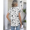 Zeagoo Button Down Shirts for Women Short Sleeve Tops V Neck Collar Blouses Business Casual Outfits(Sf291)