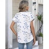Zeagoo Button Down Shirts for Women Short Sleeve Tops V Neck Collar Blouses Business Casual Outfits(Sp106)