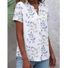 Zeagoo Button Down Shirts for Women Short Sleeve Tops V Neck Collar Blouses Business Casual Outfits(Sp106)