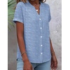 Zeagoo Button Down Shirts for Women Short Sleeve Tops V Neck Collar Blouses Business Casual Outfits(Tz273)
