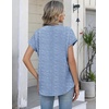 Zeagoo Button Down Shirts for Women Short Sleeve Tops V Neck Collar Blouses Business Casual Outfits(Tz273)