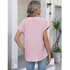 Zeagoo Button Down Shirts for Women Short Sleeve Tops V Neck Collar Blouses Business Casual Outfits(Tz300)
