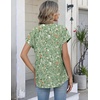 Zeagoo Button Down Shirts for Women Short Sleeve Tops V Neck Collar Blouses Business Casual Outfits(Xh534)
