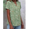 Zeagoo Button Down Shirts for Women Short Sleeve Tops V Neck Collar Blouses Business Casual Outfits(Xh534)