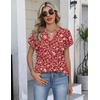 Zeagoo Button Down Shirts for Women Short Sleeve Tops V Neck Collar Blouses Business Casual Outfits(Xh546)