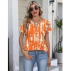 Zeagoo Button Down Shirts for Women Short Sleeve Tops V Neck Collar Blouses Business Casual Outfits(Zr466)