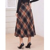 Zeagoo Plaid Skirts for Women Elastic Waist Aline Tartan Skirt with Pockets(Gw53)