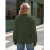 Zeagoo Sweaters for Women Fall Fashion 2025 Trendy Long Sleeve Turtleneck Pullover Lantern Knit Sweater Tops(Army Green)