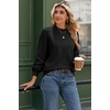 Zeagoo Sweaters for Women Fall Fashion 2025 Trendy Long Sleeve Turtleneck Pullover Lantern Knit Sweater Tops(Black)