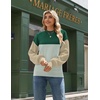 Zeagoo Sweaters for Women Fall Fashion 2025 Trendy Long Sleeve Turtleneck Pullover Lantern Knit Sweater Tops(Blue Green)