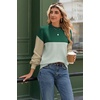 Zeagoo Sweaters for Women Fall Fashion 2025 Trendy Long Sleeve Turtleneck Pullover Lantern Knit Sweater Tops(Blue Green)