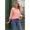 Zeagoo Sweaters for Women Fall Fashion 2025 Trendy Long Sleeve Turtleneck Pullover Lantern Knit Sweater Tops(Pink)
