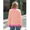 Zeagoo Sweaters for Women Fall Fashion 2025 Trendy Long Sleeve Turtleneck Pullover Lantern Knit Sweater Tops(Pink)