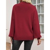 Zeagoo Sweaters for Women Fall Fashion 2025 Trendy Long Sleeve Turtleneck Pullover Lantern Knit Sweater Tops(Sd19)