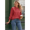 Zeagoo Sweaters for Women Fall Fashion 2025 Trendy Long Sleeve Turtleneck Pullover Lantern Knit Sweater Tops(Solid Red)