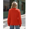 Zeagoo Sweaters for Women Fall Fashion 2025 Trendy Long Sleeve Turtleneck Pullover Lantern Knit Sweater Tops(Tomato Red)